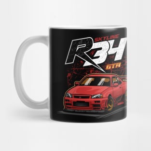 Skyline R34 GTR Racing Mug